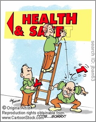 safe workplace cartoon