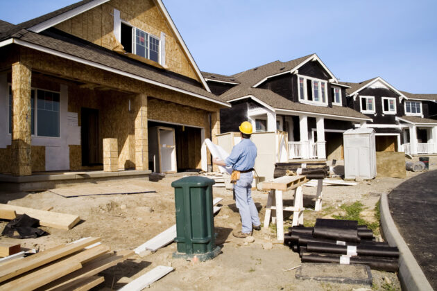 Construction site passing one of many quality control inspections.